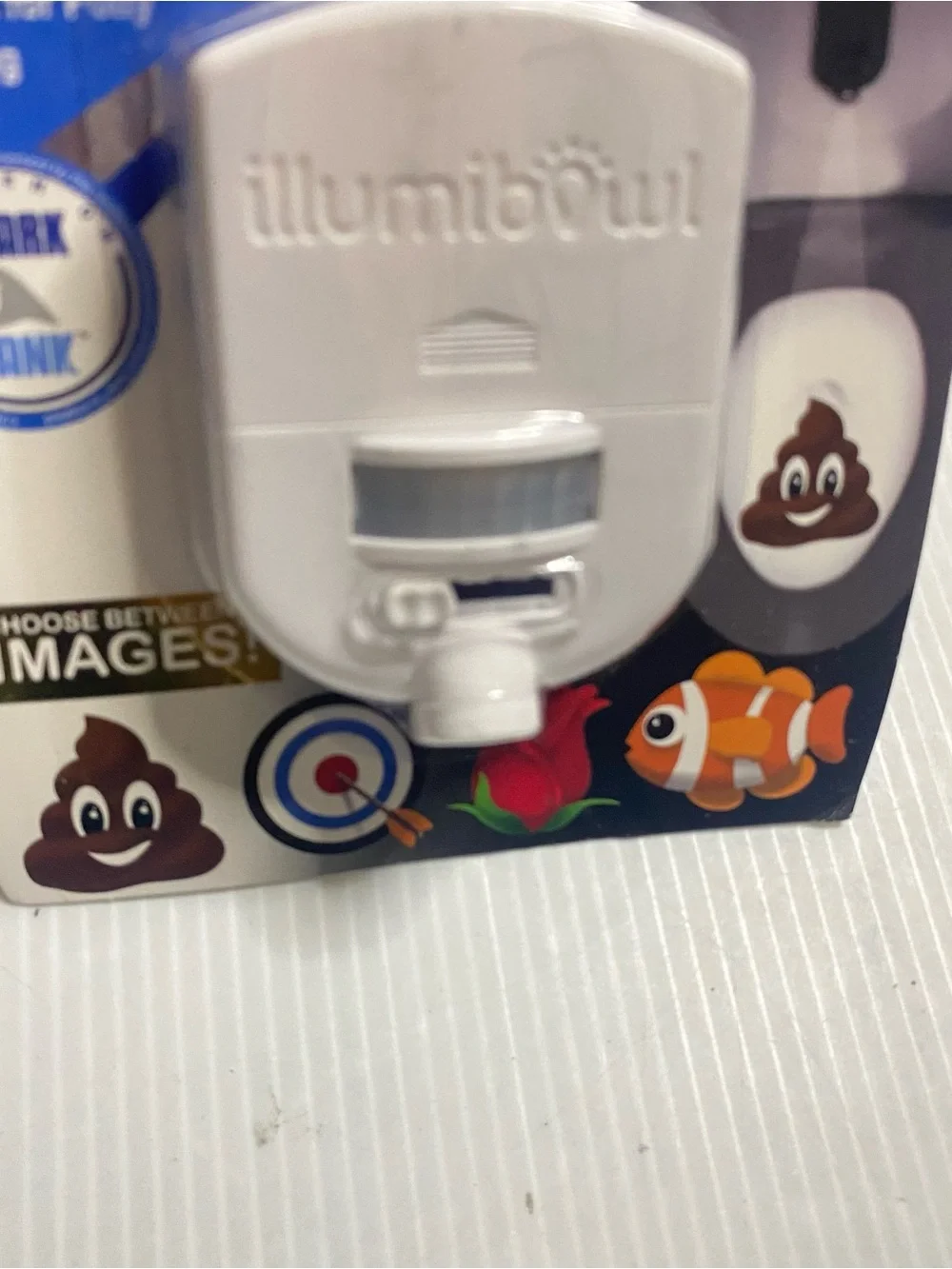 White Toilet Projector Night Light - Motion Activated